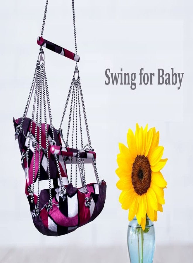 MARSHLAND Swing for 0 to 2 Years Baby with Safety Belt & Handle Light Weight Easy Carry & Install Indore and Outdoor - Image 3